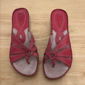 Clarks Women's Pink Slide Sandals